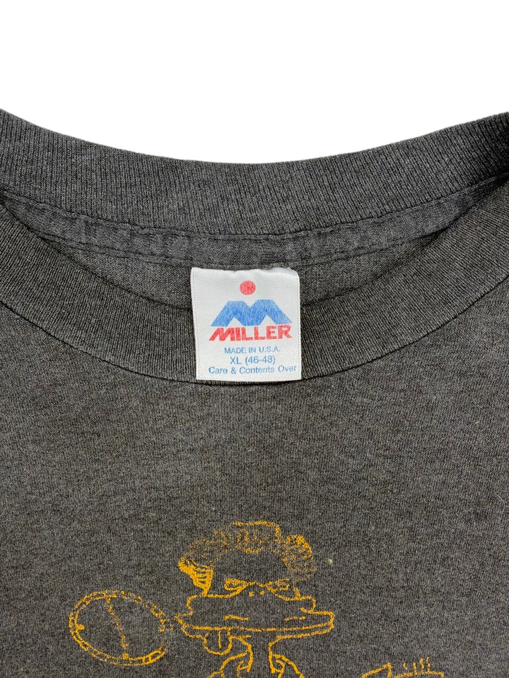 Exile Vintage 1980s charcoal grey graphic t-shirt with Miller tag and duck print detail