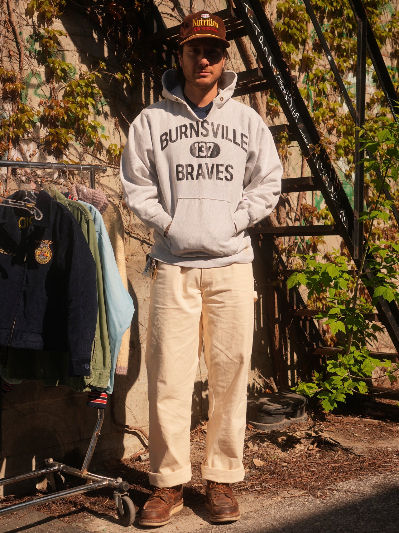 1980s - Champion Reverse Weave Hooded Sweatshirt