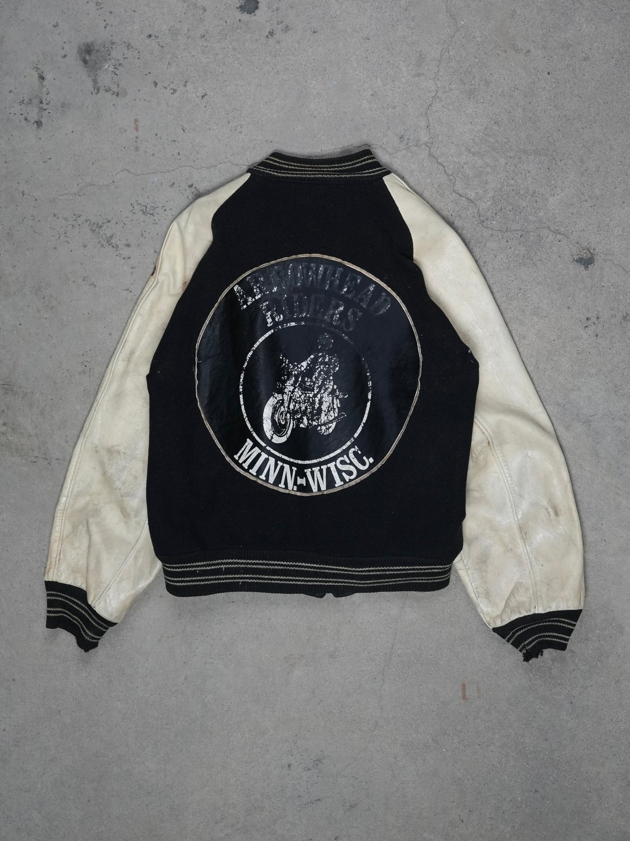 1970S - ARROWHEAD MOTORCYLE CLUB REVERSABLE VARSITY JACKET