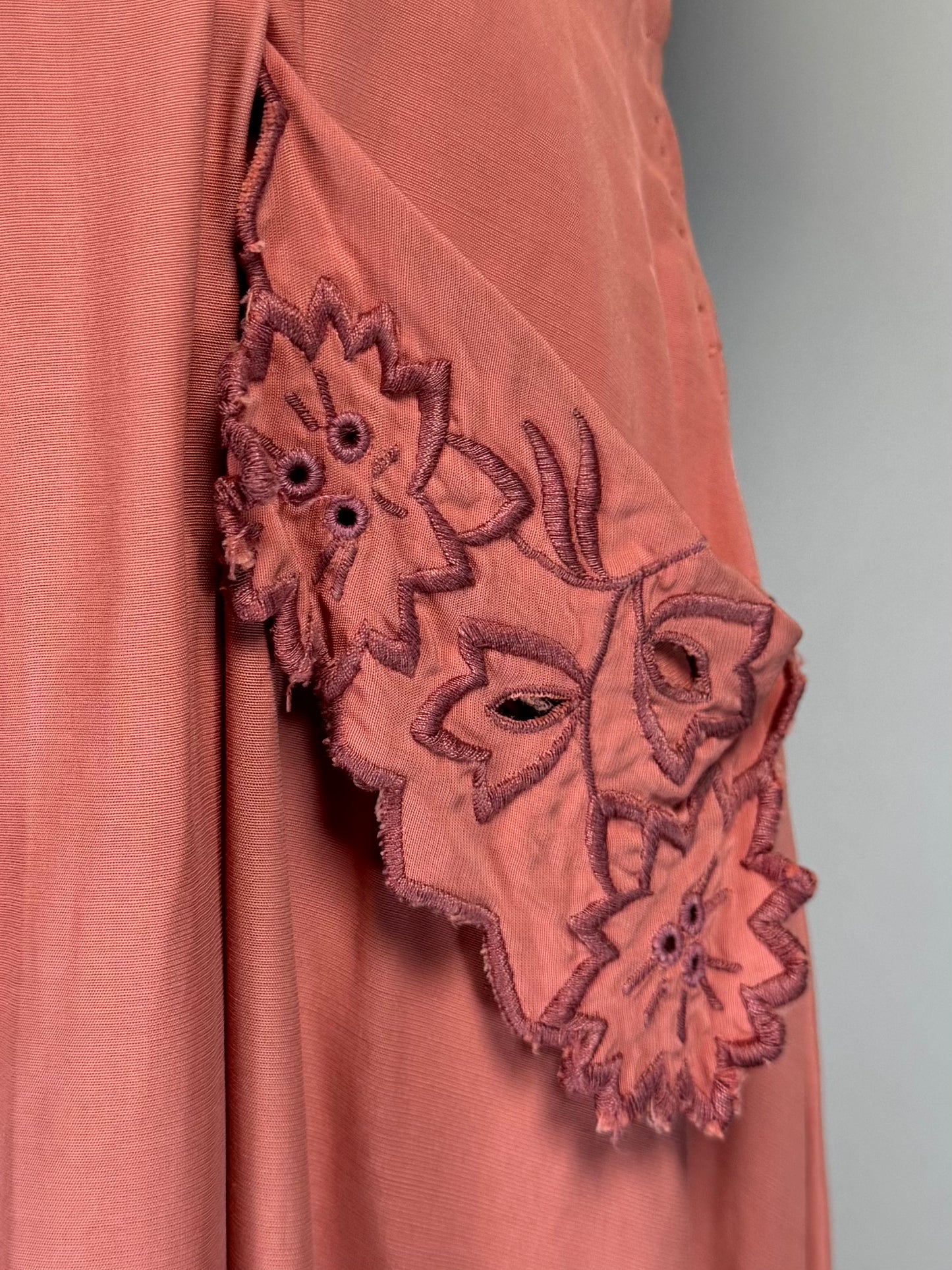 1950s - Coral Pink Special Occasion Dress
