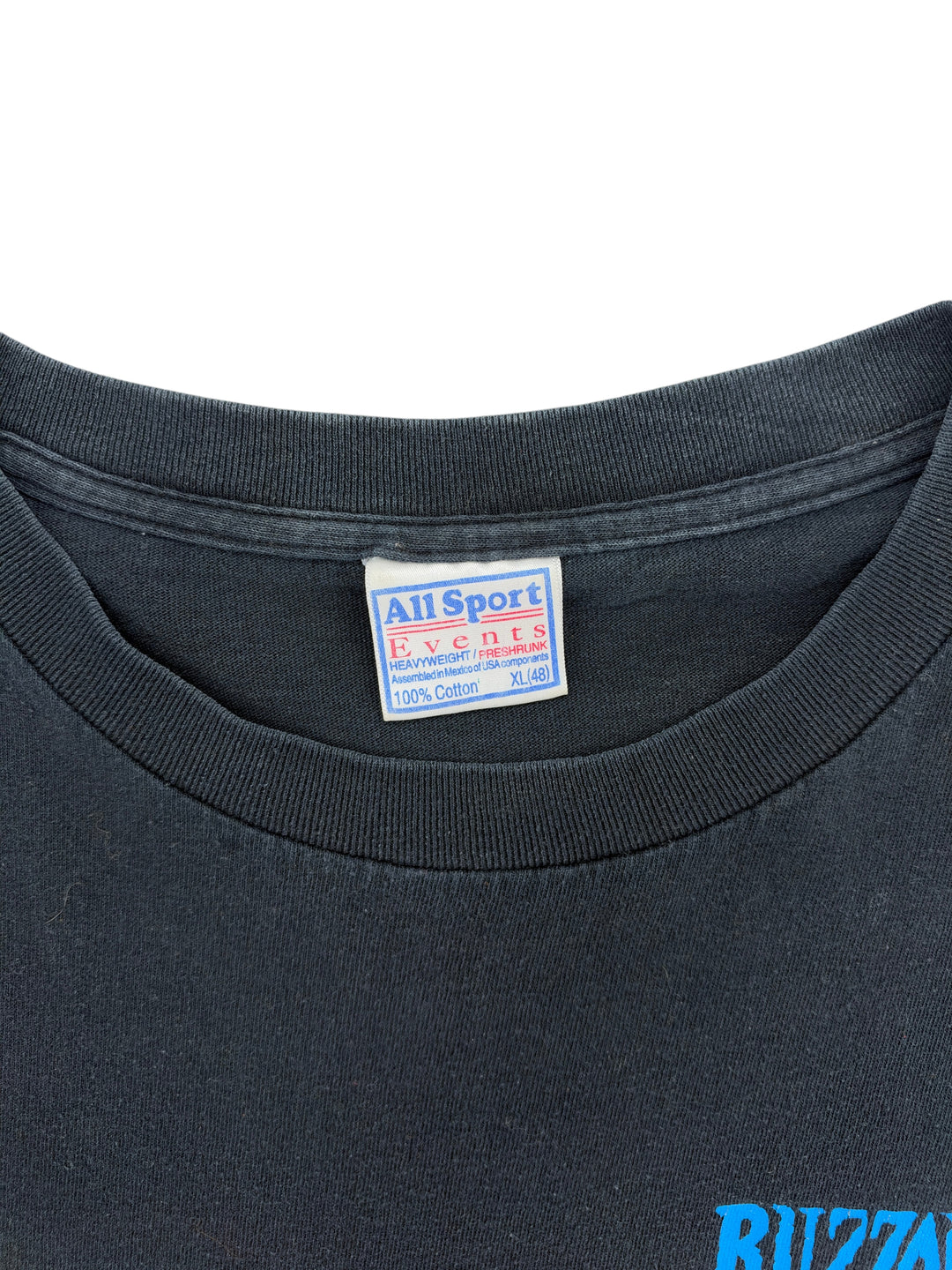 Exile Vintage 1990s StarCraft T-shirt featuring an All Sport Events tag on a black cotton crew neck collar