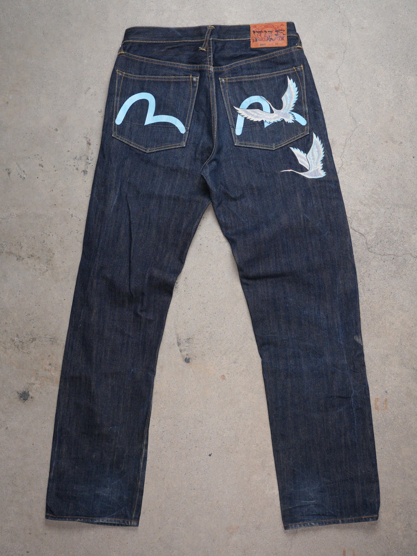 2000S - EVISU LOT 0001 JAPANESE SELVEDGE DENIM JEANS