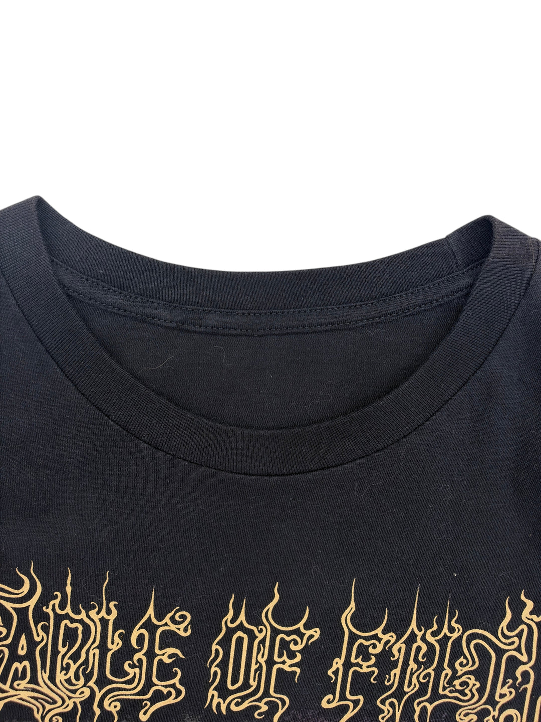 Exile Vintage black Cradle Of Filth tour t-shirt with gold graphic print on the chest