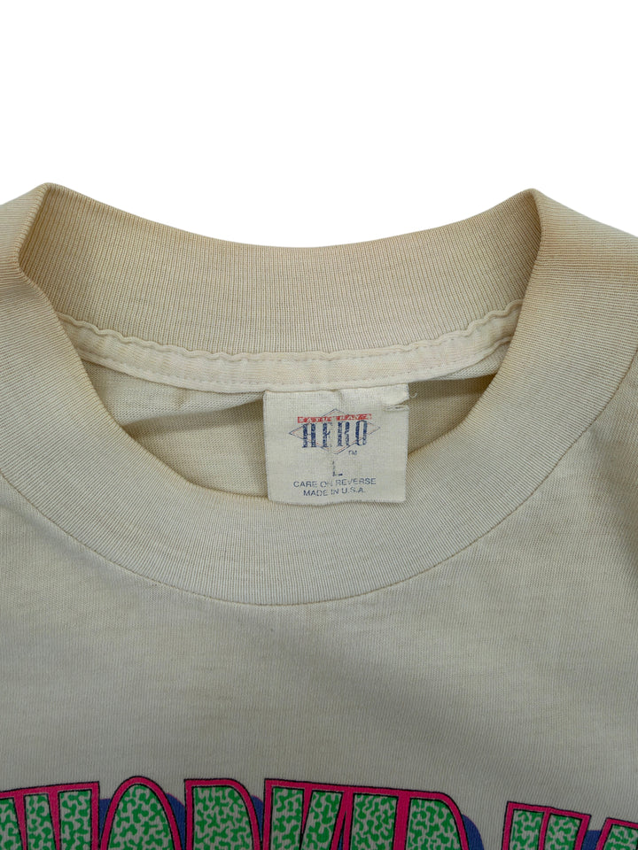 Exile Vintage 1990s cream cotton t-shirt with crew neck and interior brand tag