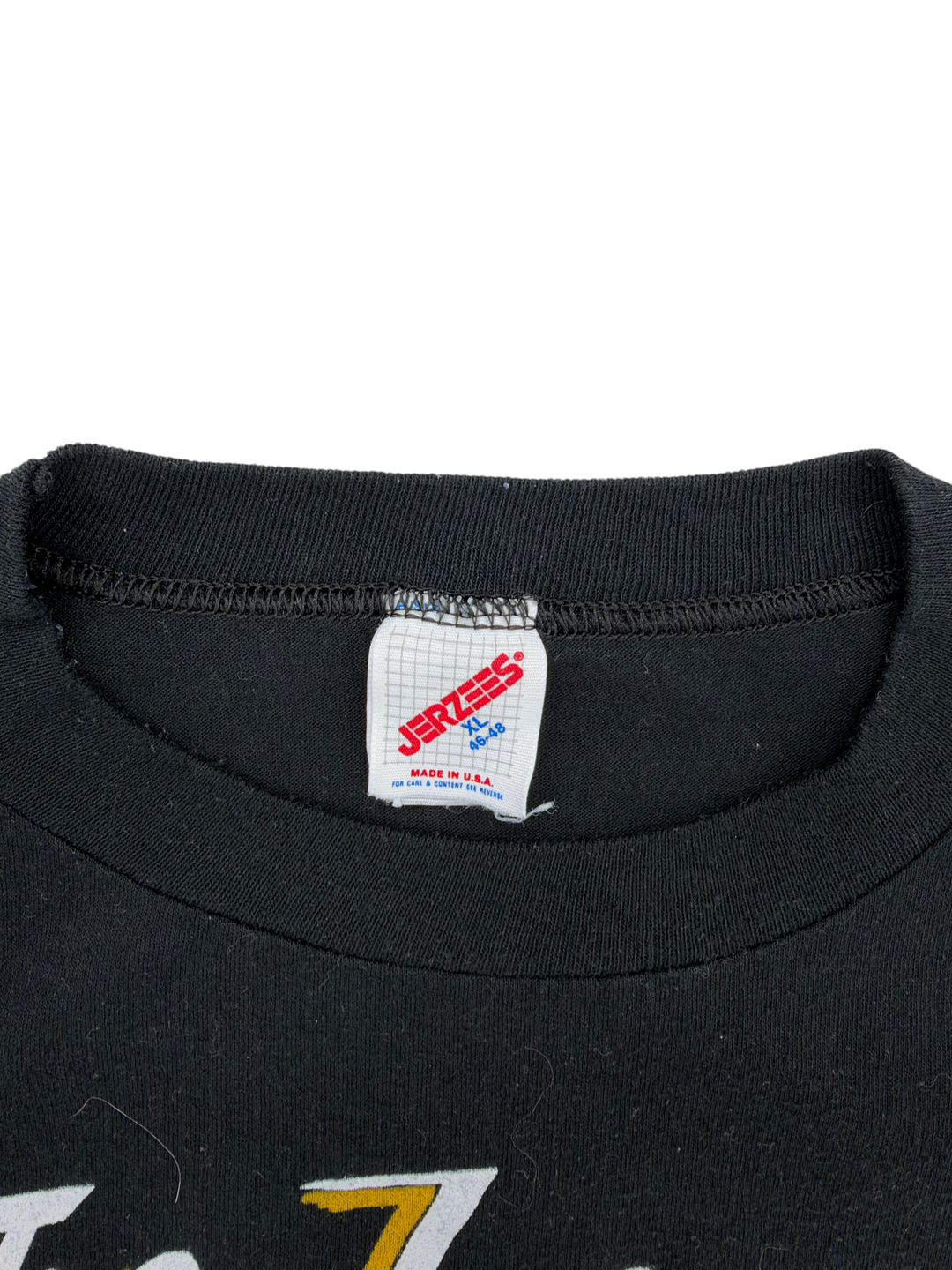Exile Vintage 1990s Sturgis Biker Rally T-shirt black cotton fabric with Jerzees brand neck label