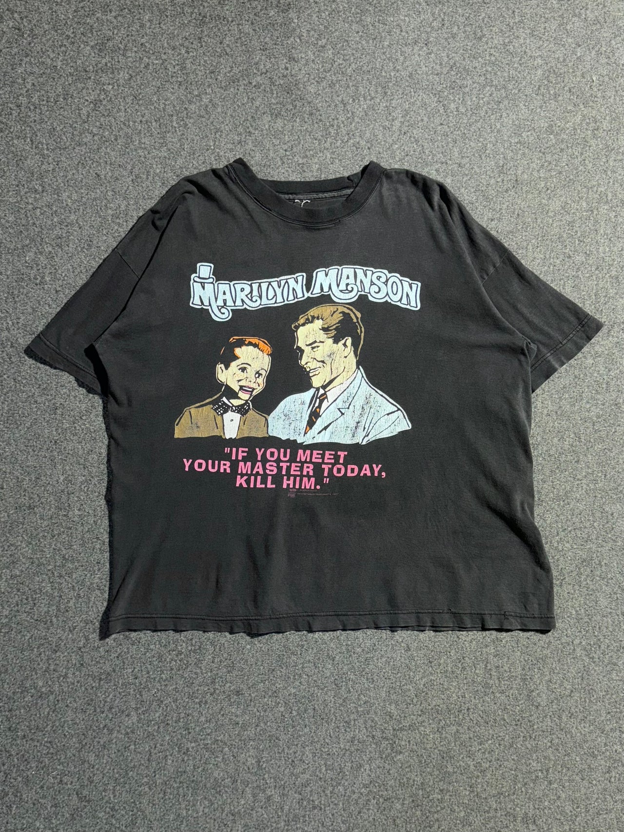 Vintage 1990s | Marilyn Manson  T‑Shirt | Made in USA | Backstage Pass | "Meet Your Maker"