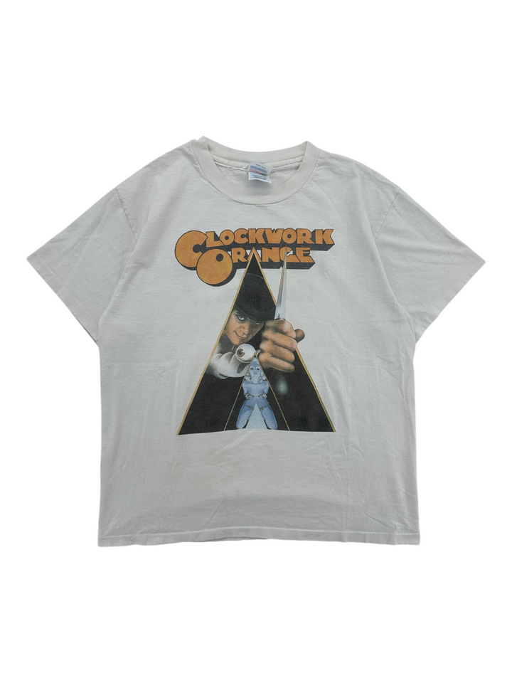 Exile Vintage 1990s A Clockwork Orange graphic t-shirt in white with iconic film poster print on the front