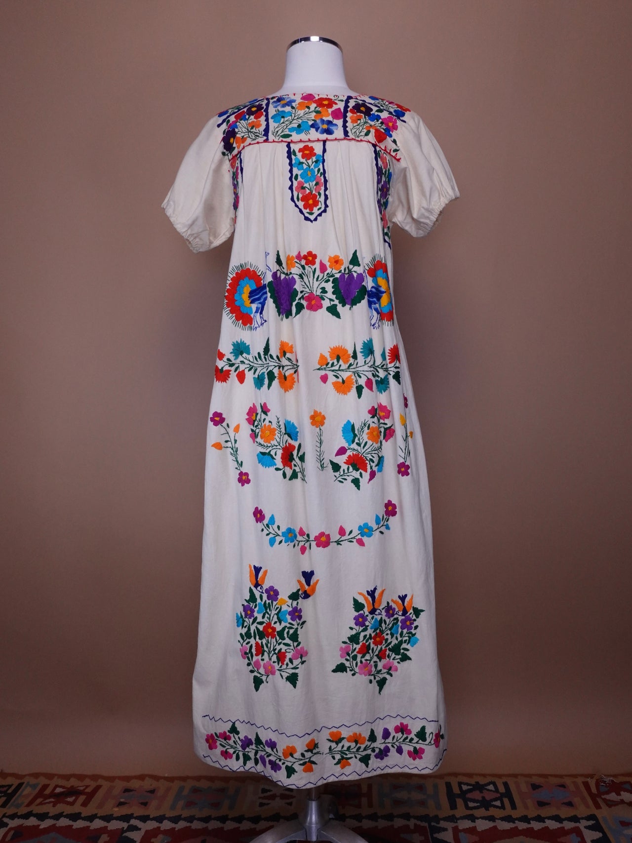 Vintage Mexican Wedding Dress Maxi Length