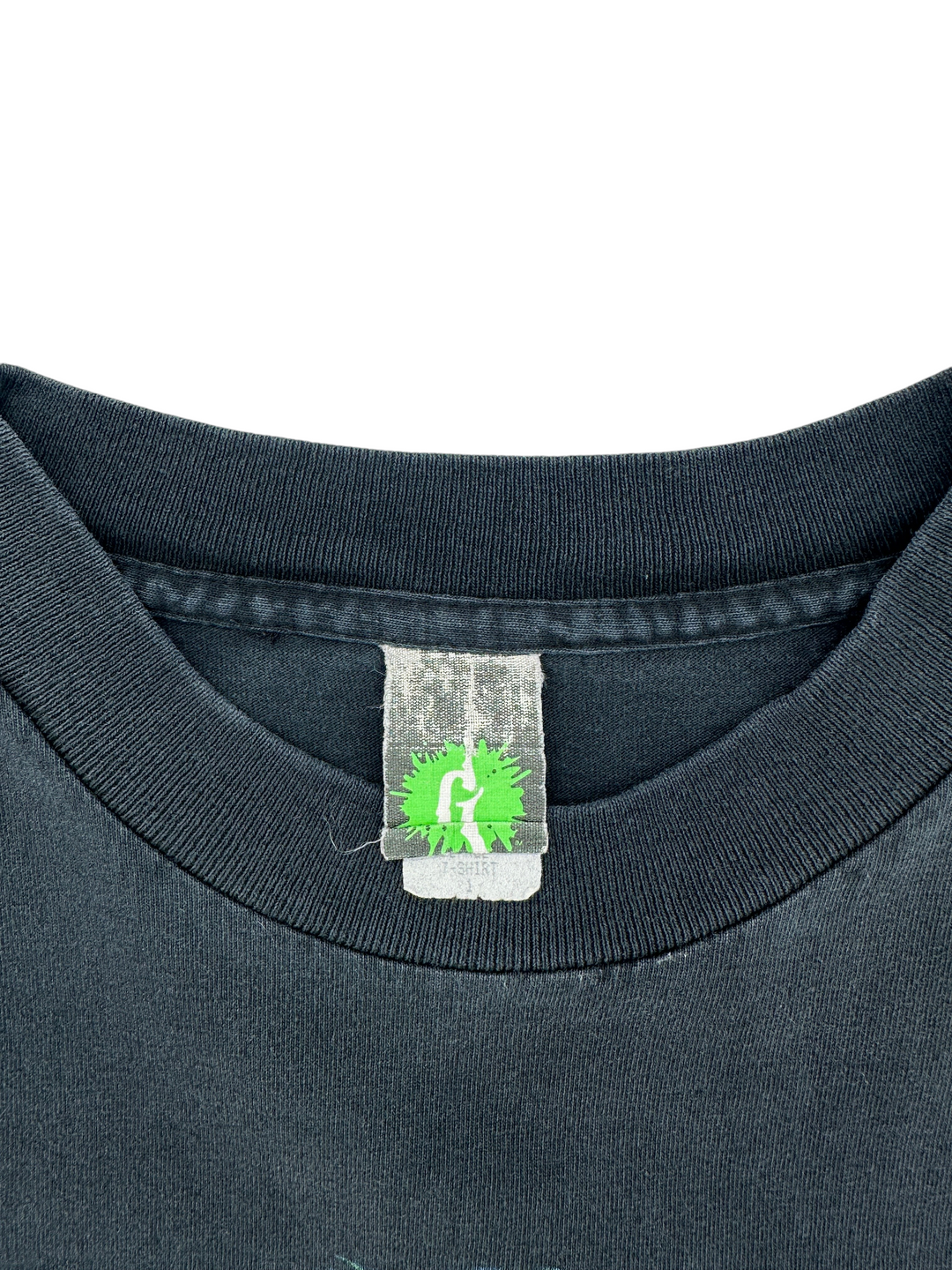 Exile Vintage 1990s Goosebumps Haunted Mask II t-shirt collar and brand tag detail