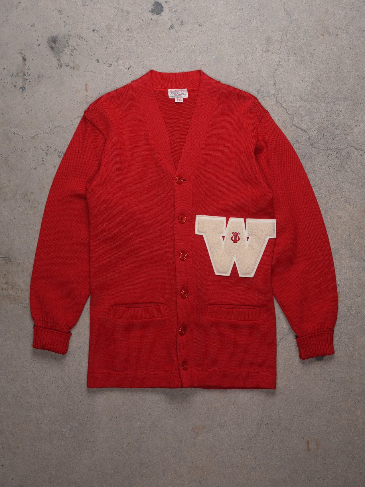 Vintage 1950s - Letterman Knit Sweater