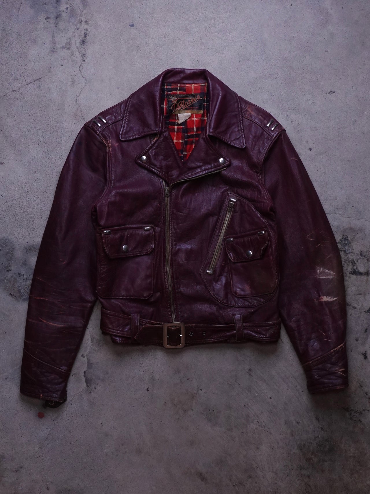 1950s/60s - Morris Oxblood Horsehide Perfecto Motorcycle Jacket