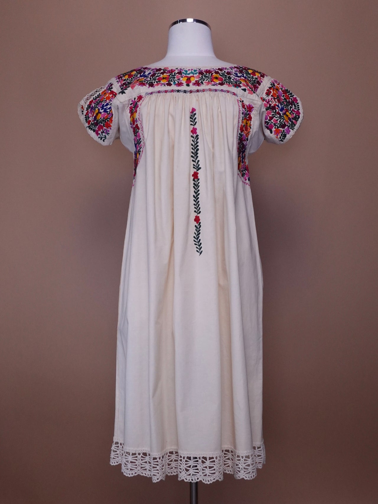 Vintage Mexican Wedding Dress Midi Length