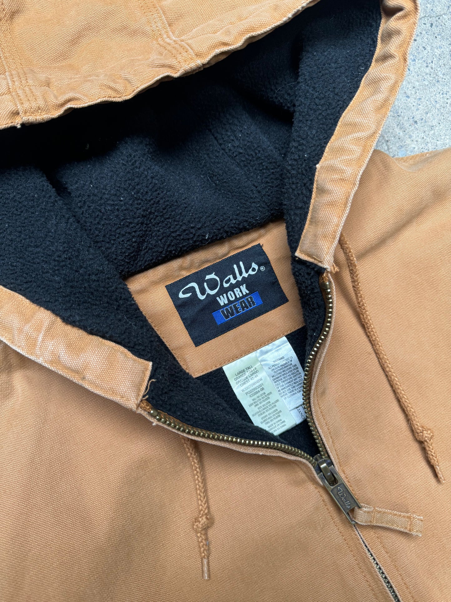 90S/2000S - WALLS DUCK CANVAS HOODED WORK JACKET