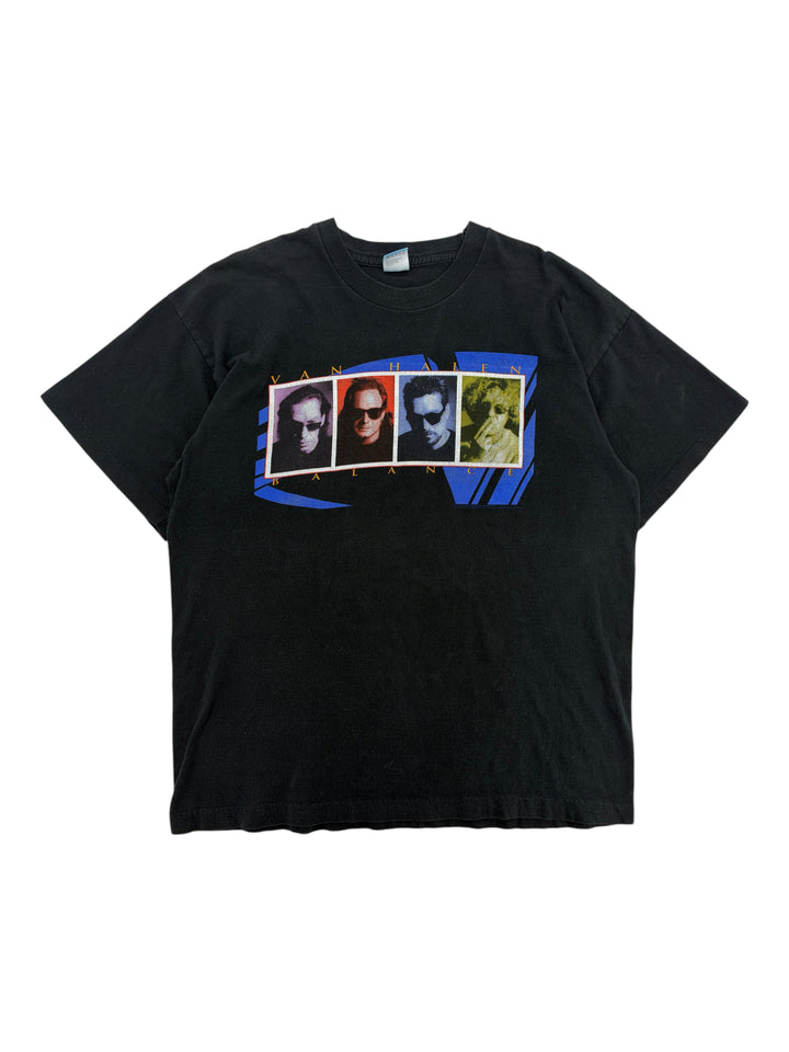 Exile Vintage 1990s black Van Halen Balance tour t-shirt with band member graphic print in size XL