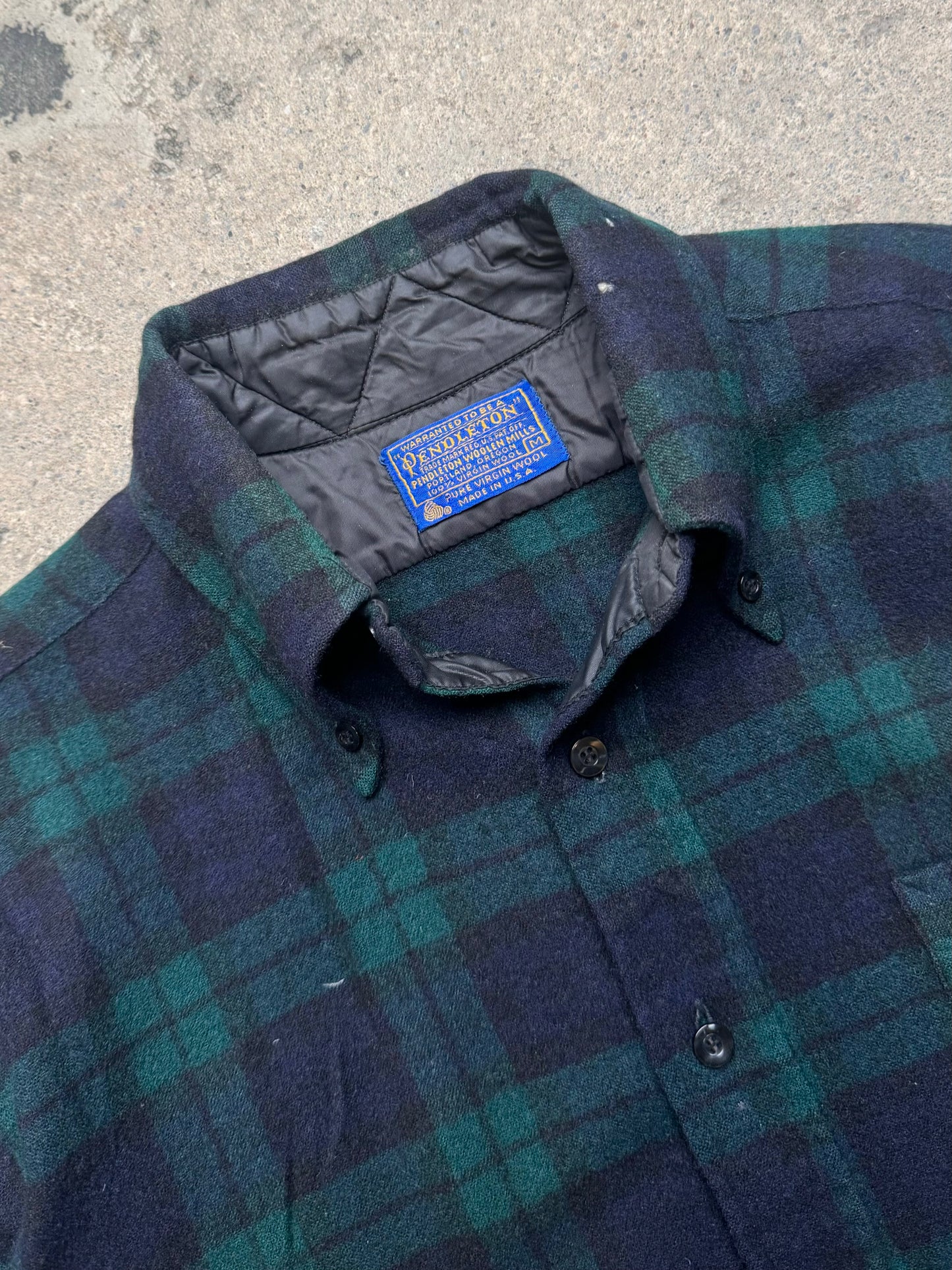 1970S - PENDLETON BUTTON DOWN COLAR FLANNEL SHIRT