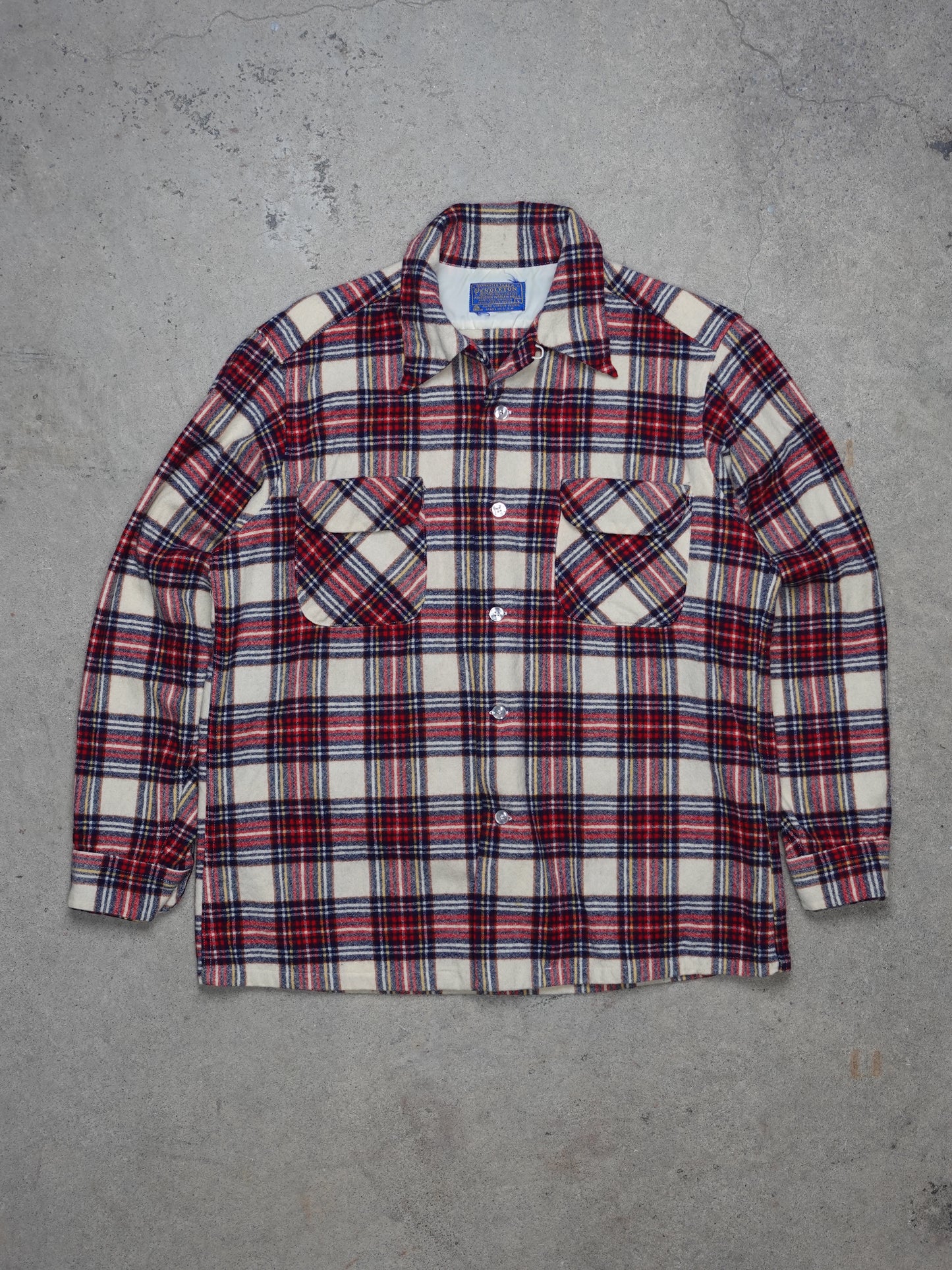 Pendleton Plaid Flannel Button-Up Shirt (M)