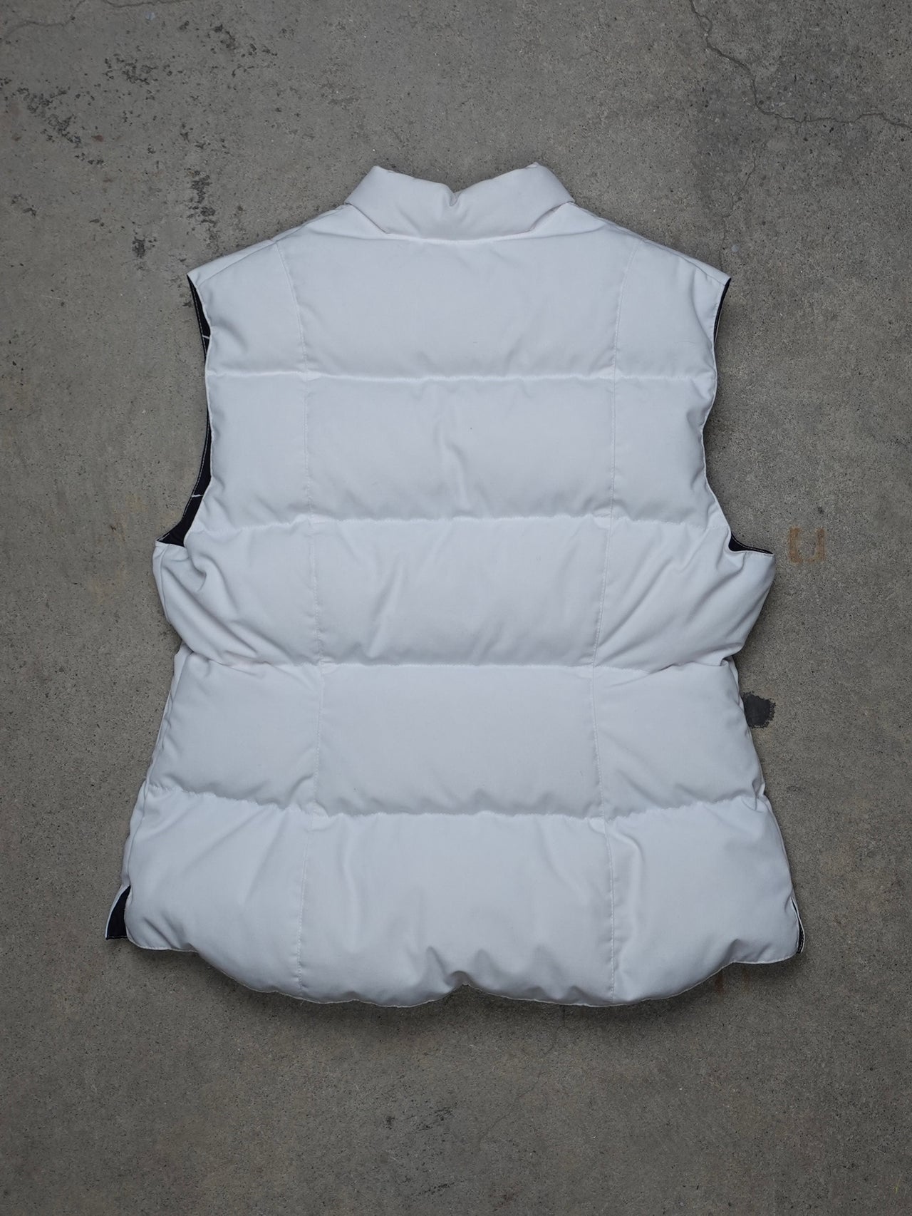 Vintage Canada Goose White Down Lined Quilted Vest