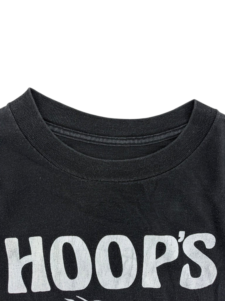 Exile Vintage 1990s black cotton basketball camp t-shirt with crew neck collar detail