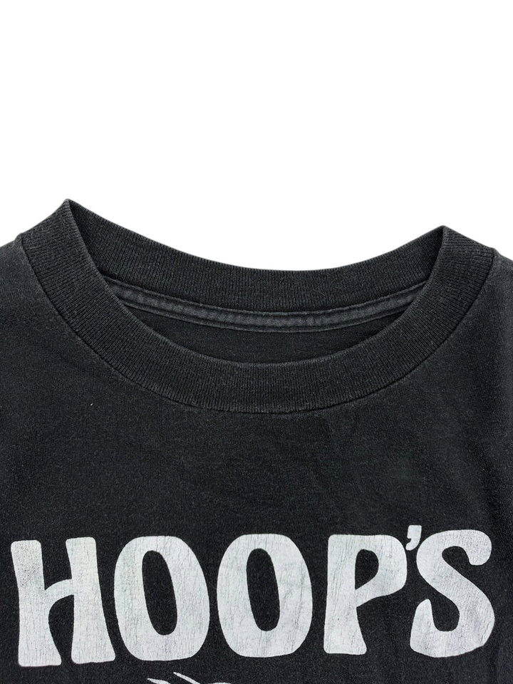 Exile Vintage 1990s black cotton basketball camp t-shirt with crew neck collar detail