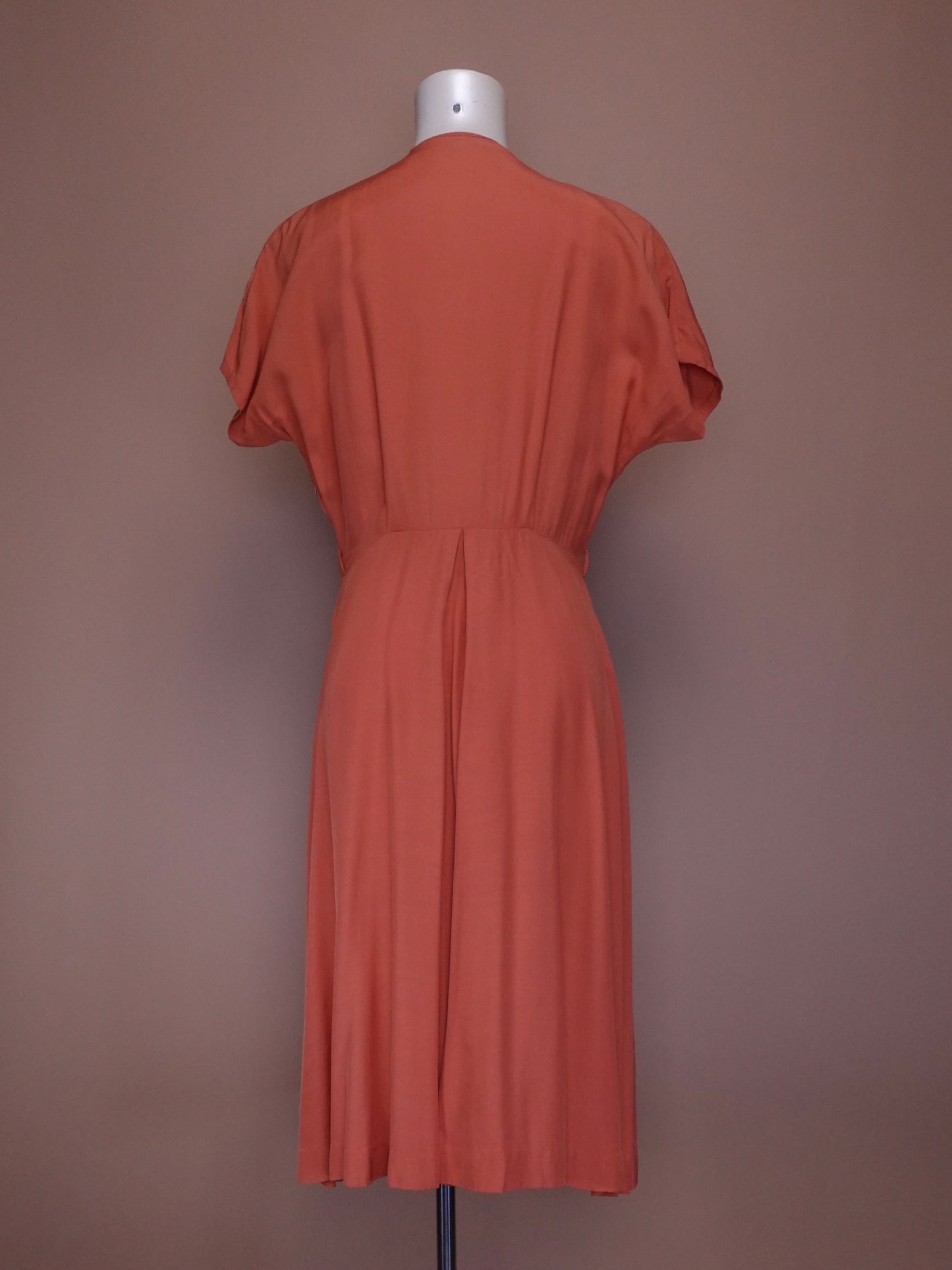 1950s - Coral Pink Special Occasion Dress
