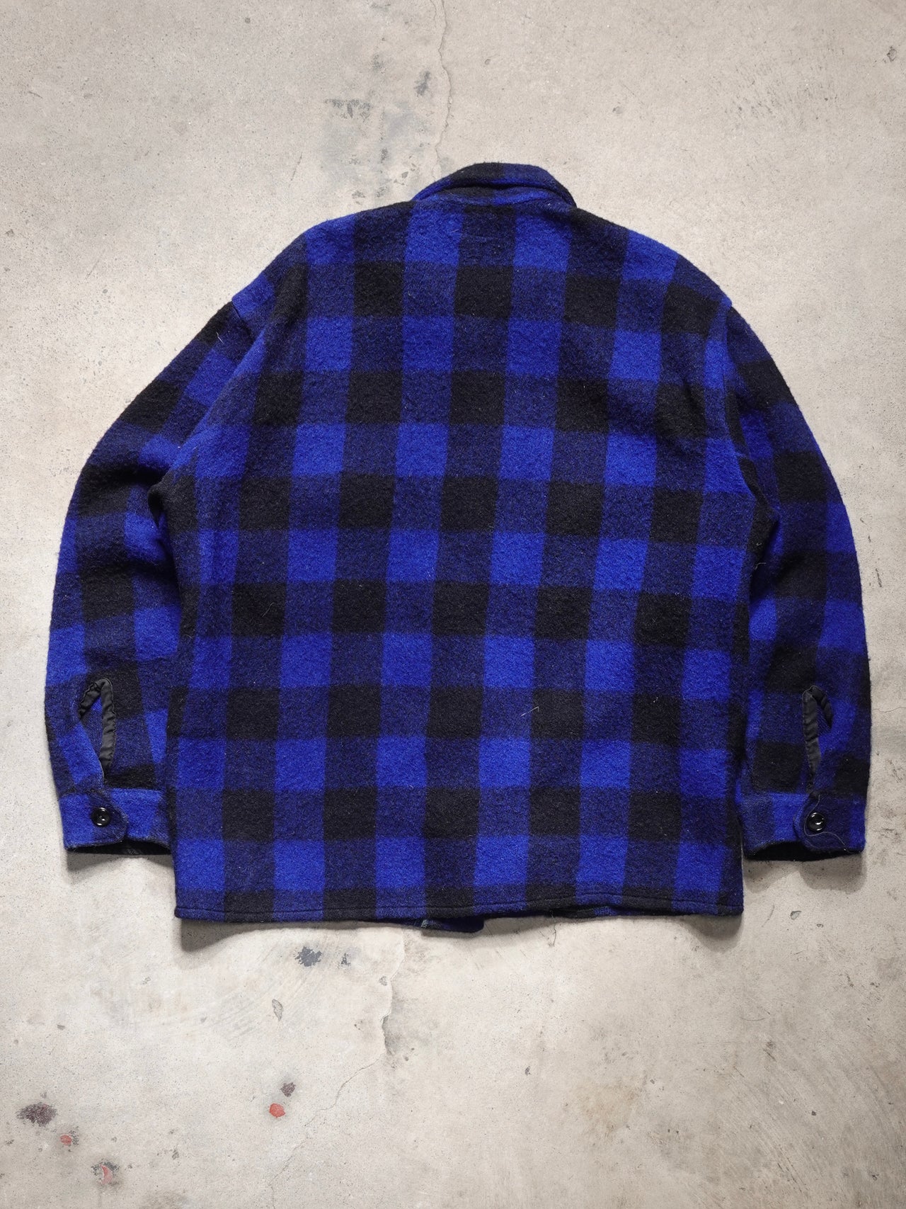 Vintage 1950s/60s - Humphrys Canada Blue Buffalo Plaid Heavy Wool Shirt