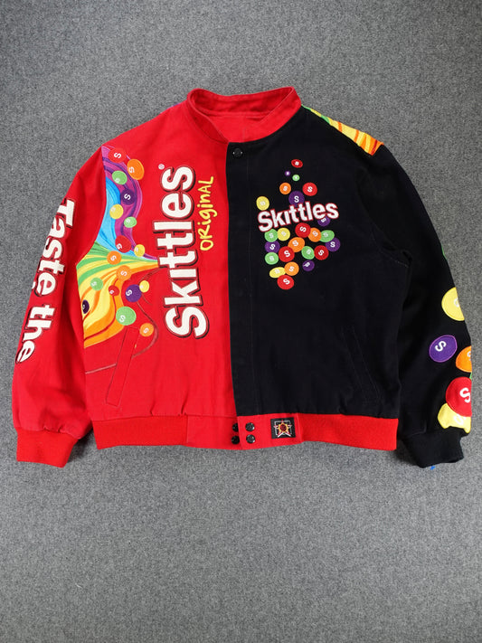 90s/2000s - Skittles Candy Promo JH Design NASCAR Style Racing Jacket