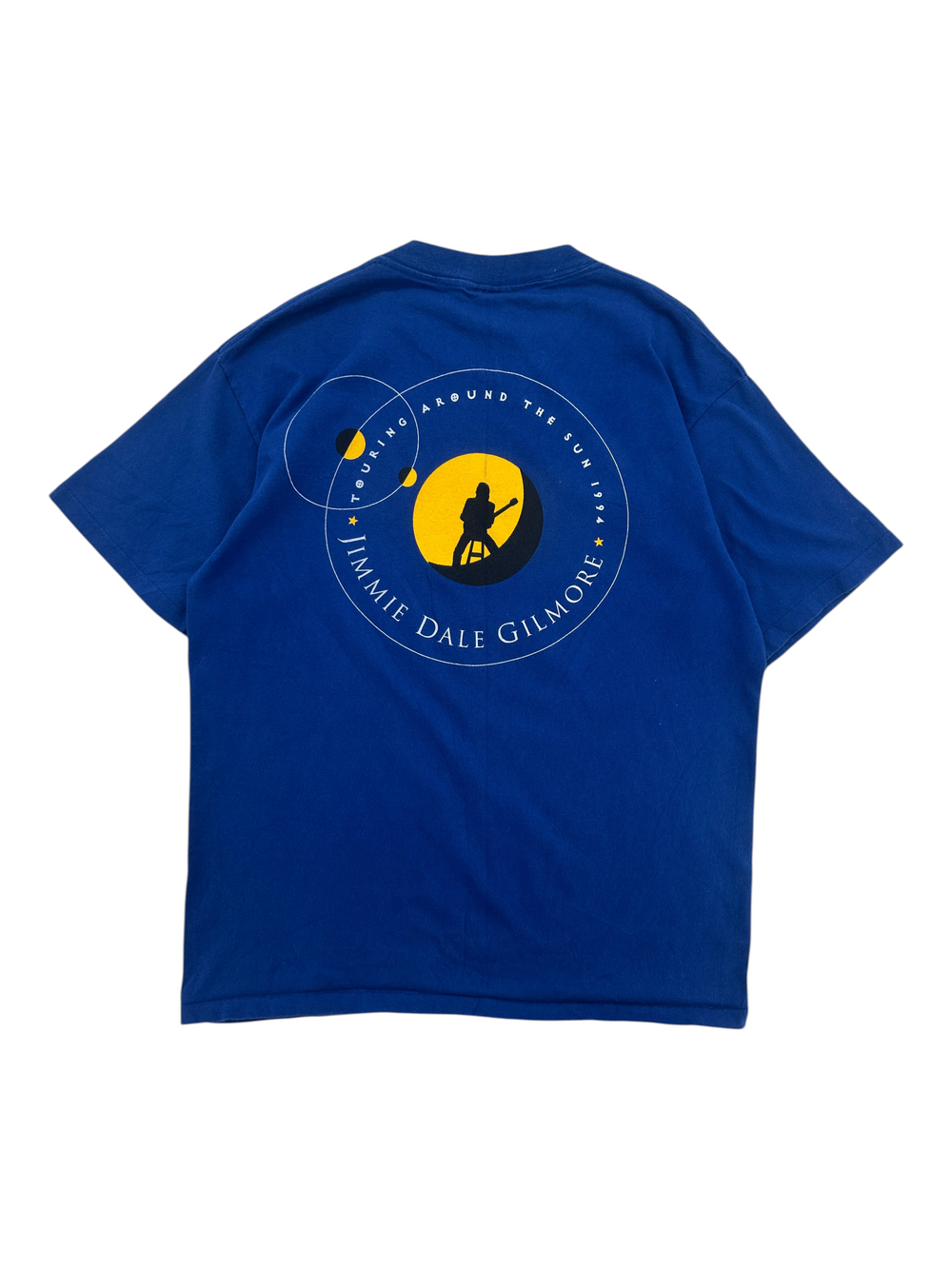 Exile Vintage 1990s Jimmie Dale Gilmore blue cotton tour t-shirt with graphic print on the back