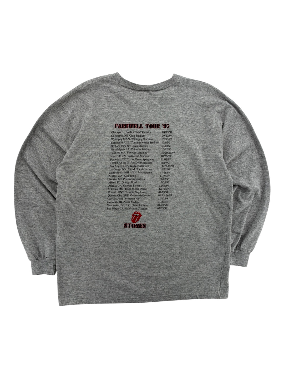 1990s Rolling Stones Tour Long Sleeve T-shirt