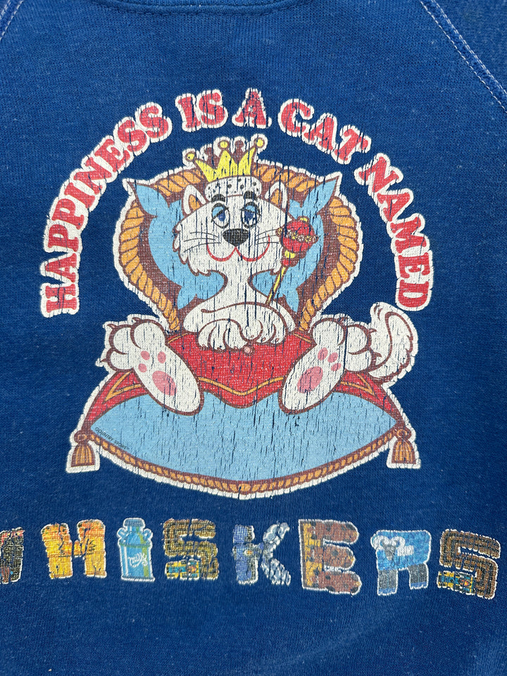 1990s Happiness Is A Cat Named Whiskers Crewneck