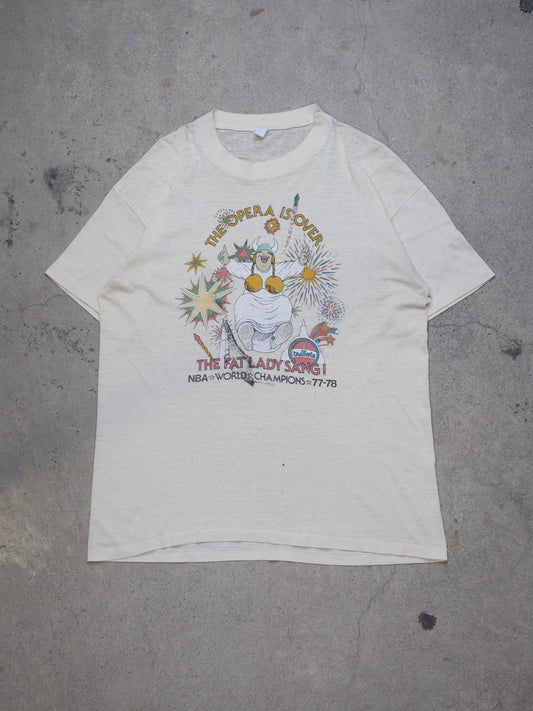1977 - NBA WORLD CHAMPS T-SHIRT (L)