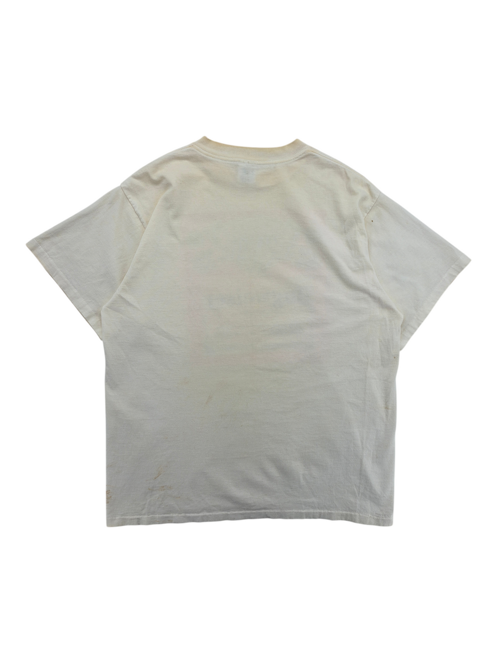 Exile Vintage 1990s Bugweiser Gecko T-shirt in cream, back view showing short sleeves and crew neck