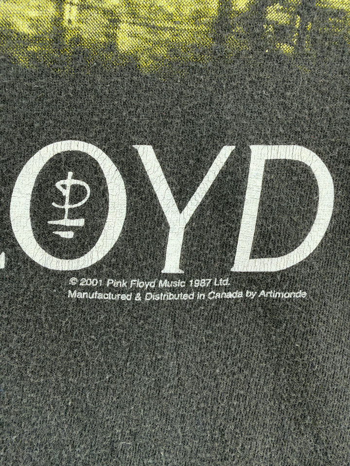 Exile Vintage 2001 Pink Floyd band t-shirt with white graphic print on black cotton fabric