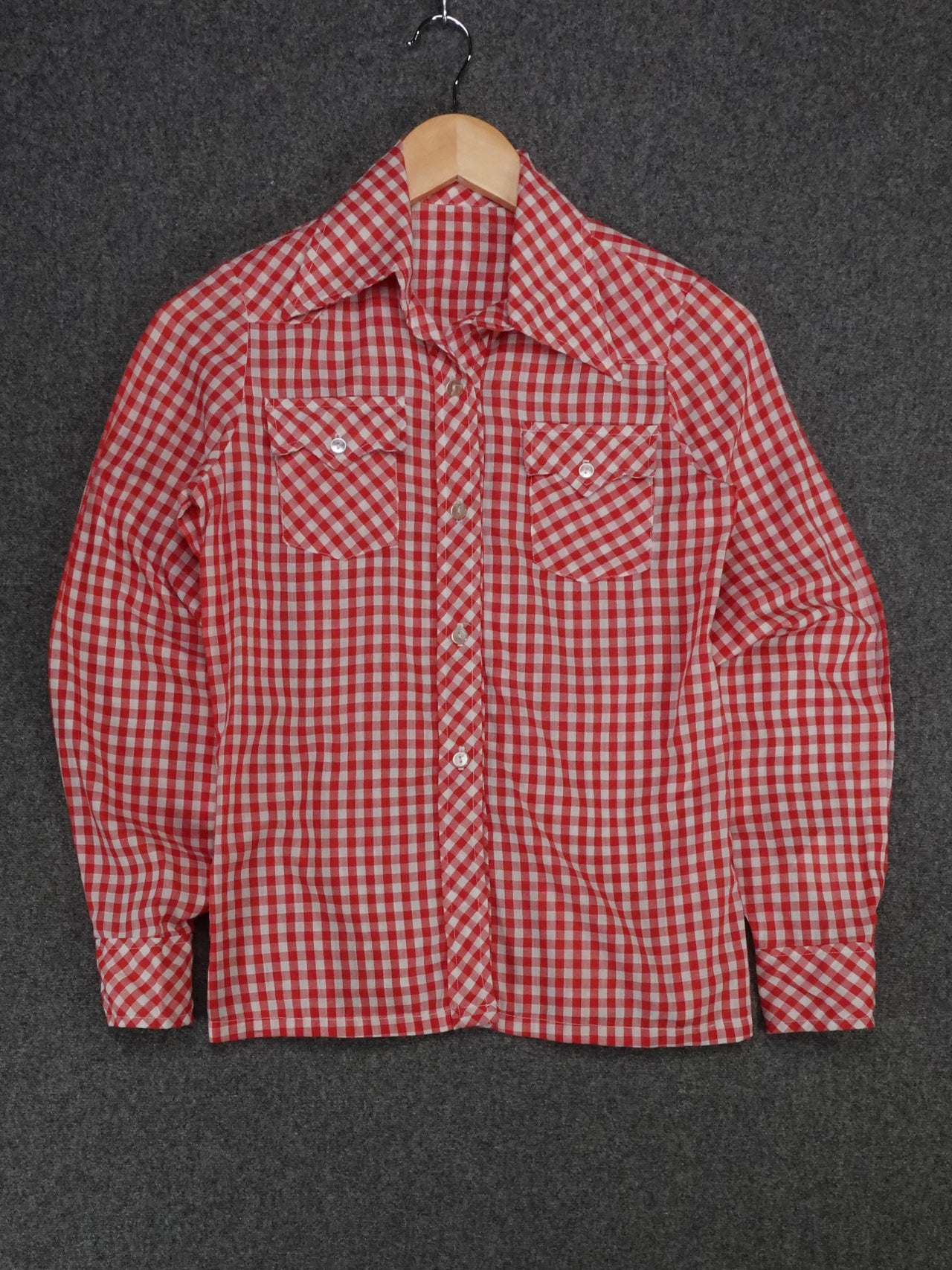 1980s - Gingham Western Shirt