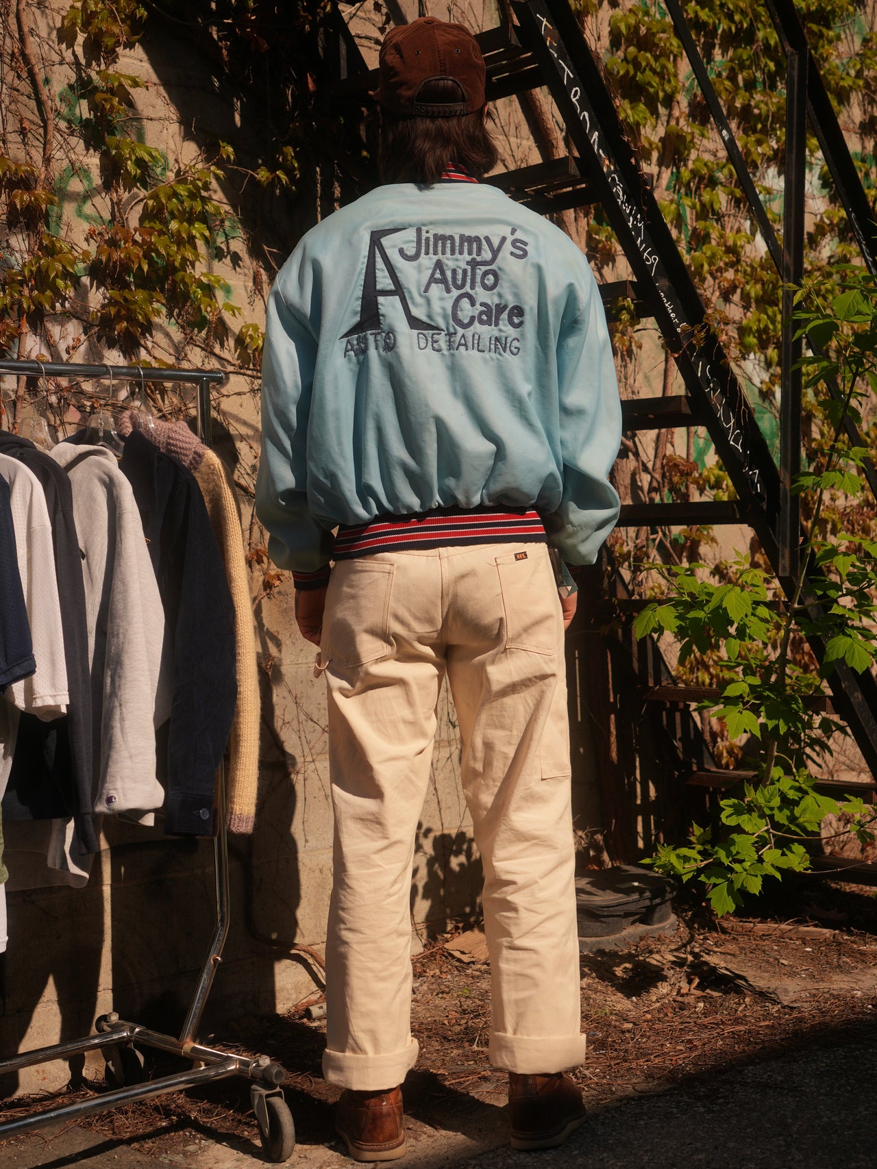 Vintage 1960S - "Jimmys Auto Care" Satin Varsity Bomber Jacket