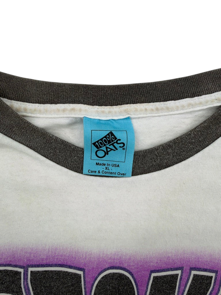 Exile Vintage 1990s Stone Temple Pilots tour t-shirt featuring a 100% Oats tag, size XL, white with grey trim.