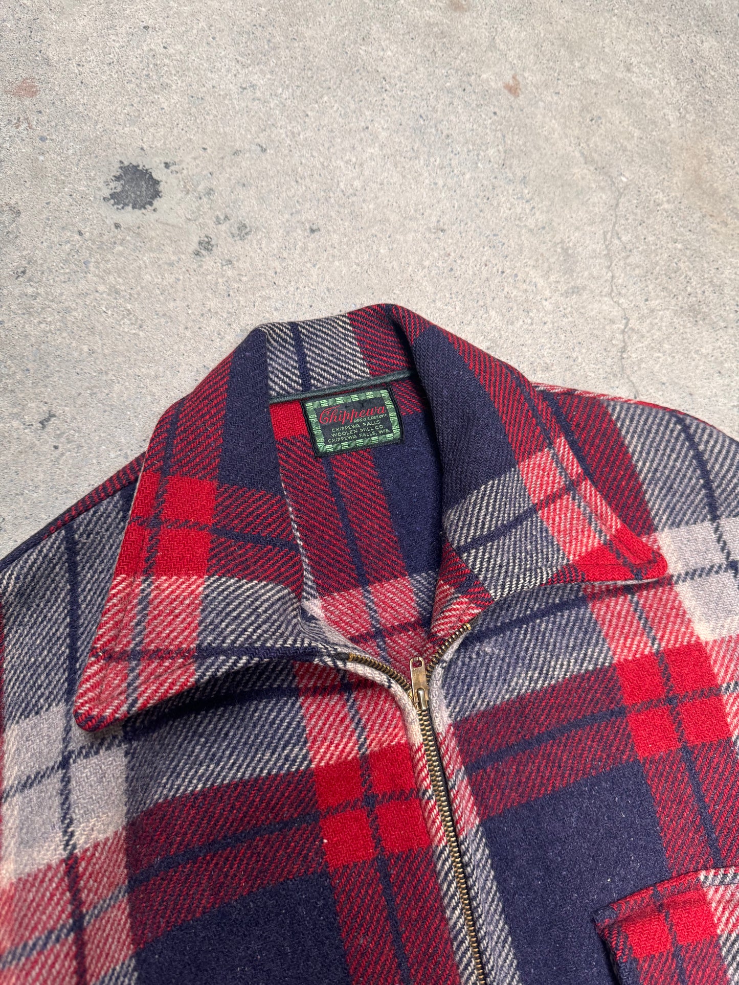 1950S - CHIPPEWA PLAID WOOL COAT