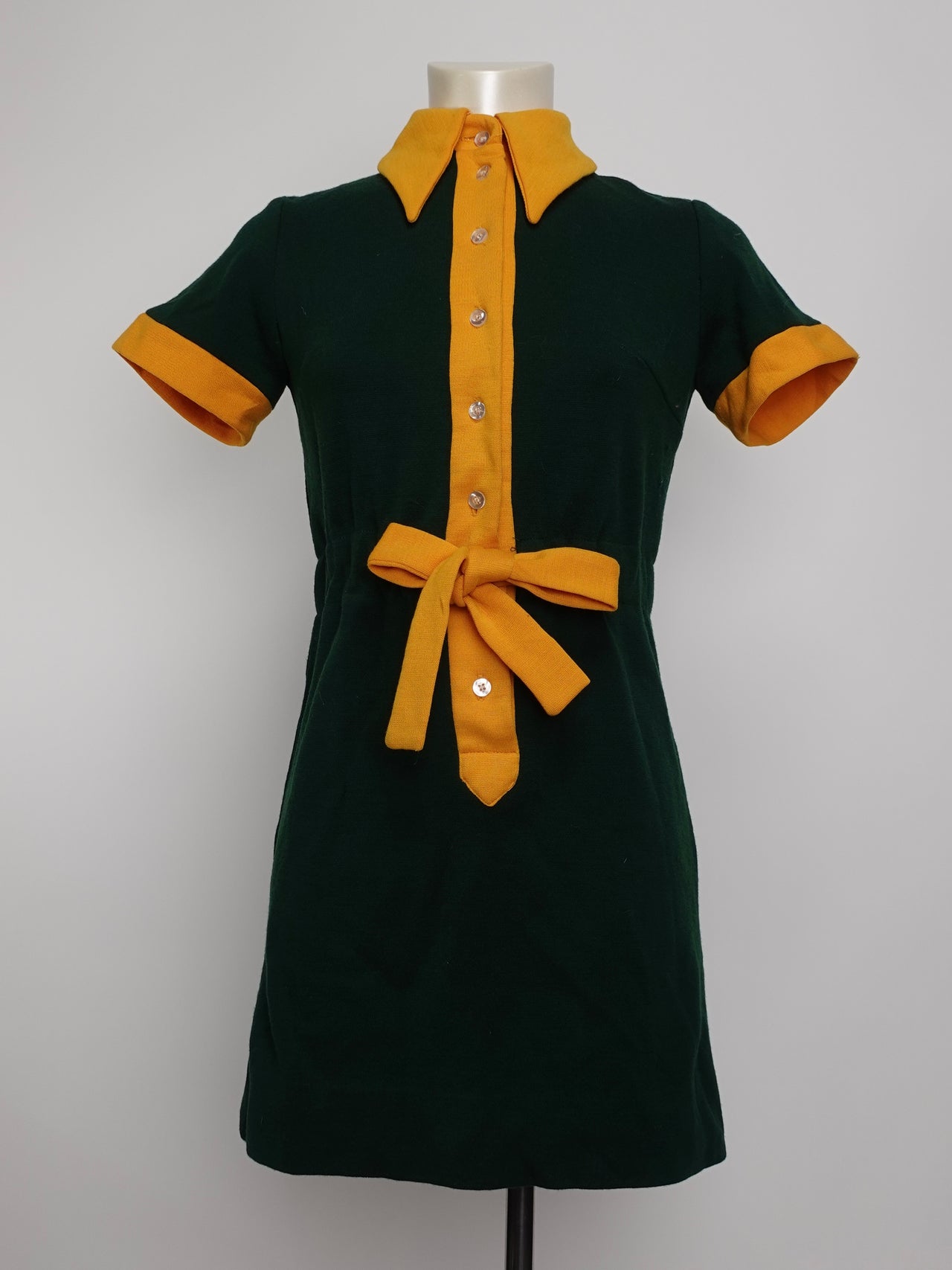 1970S - MINDY MALONE JERSEY FABRIC MINI DRESS