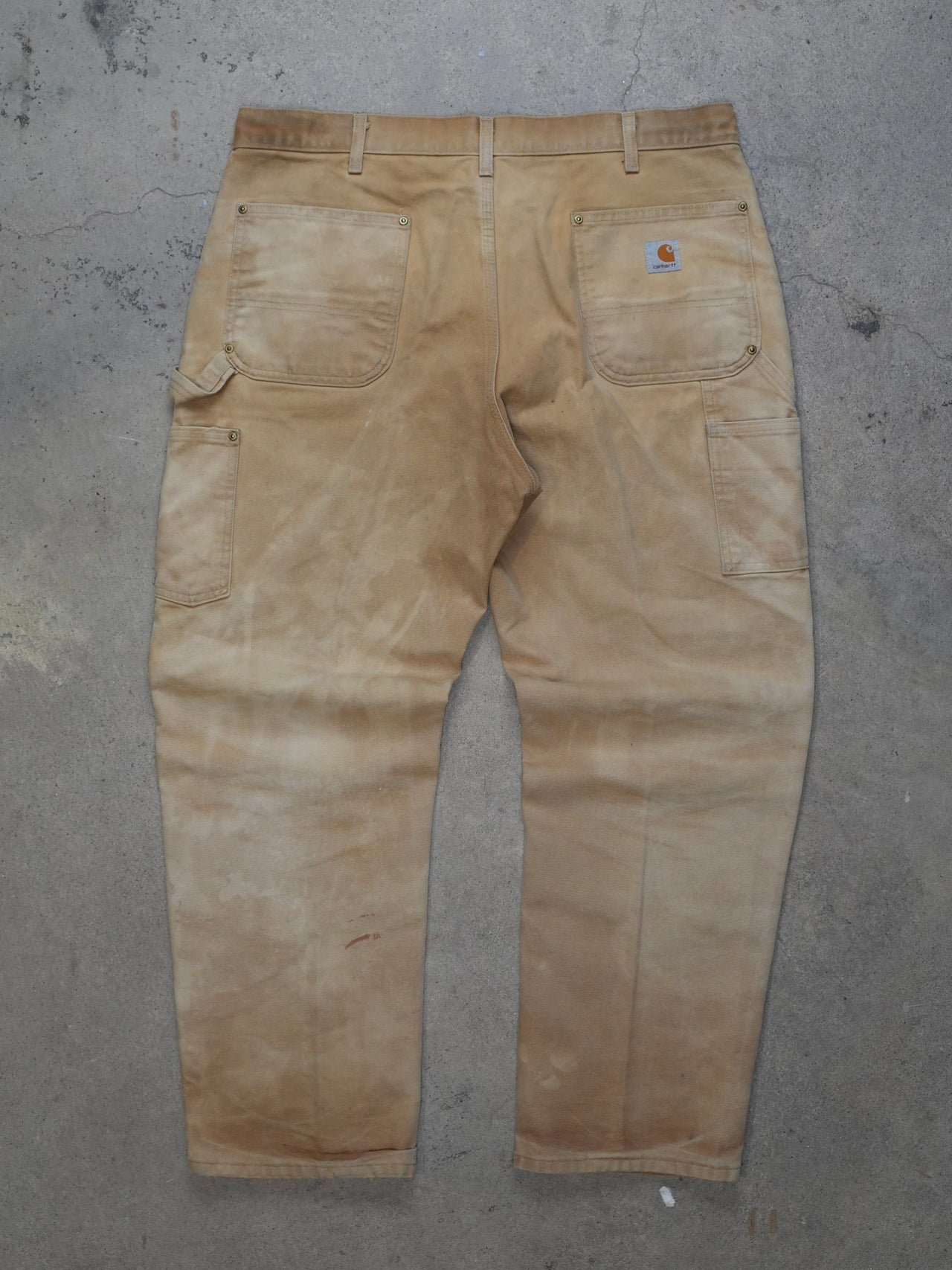 1990S/2000S - CARHARTT DOUBLE KNEE SUN FADED CARPENTER PANTS
