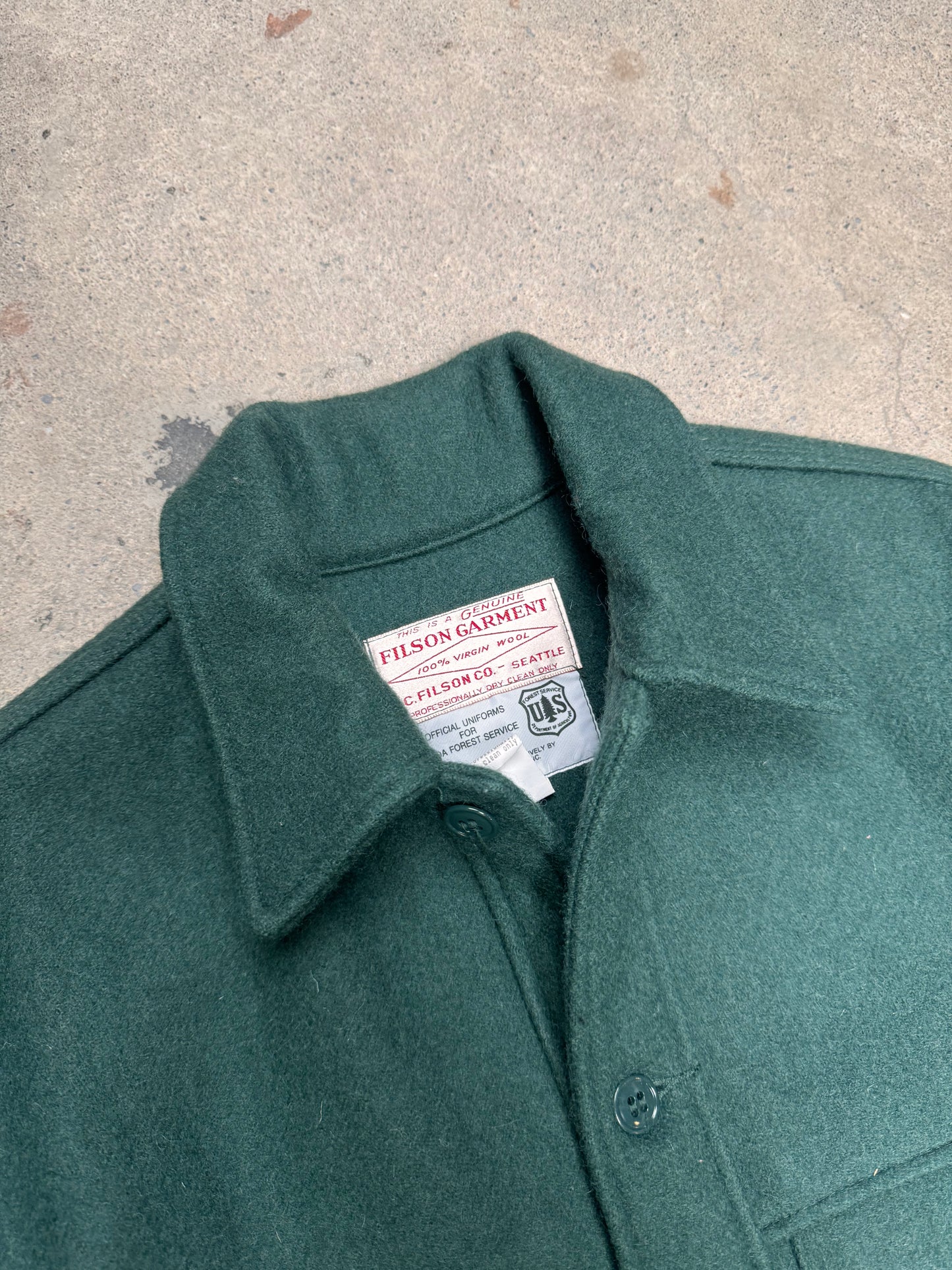 1980S/1990S FILSON OFFICIAL US FOREST SERVICE UNIFORM WOOL MACKINAW