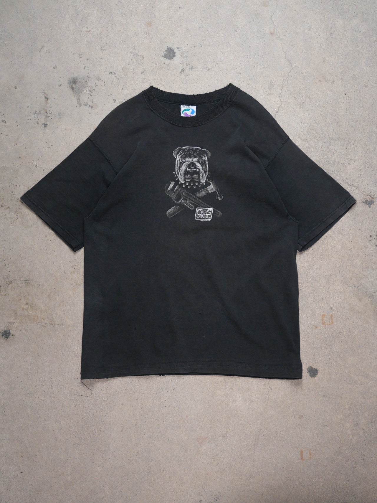 Vintage 1996 - Liquid Blue Bull Dog "cat Suck Cycle Repair" T-shirt