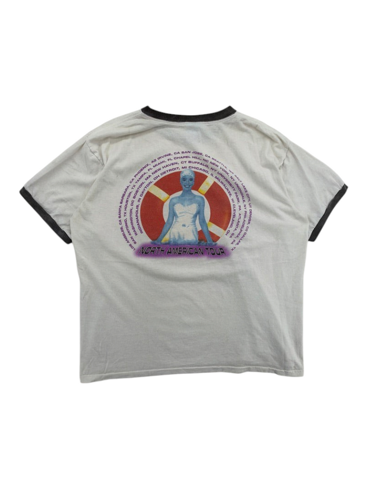 Exile Vintage 1990s Stone Temple Pilots North American tour ringer t-shirt in white with black trim and back graphic