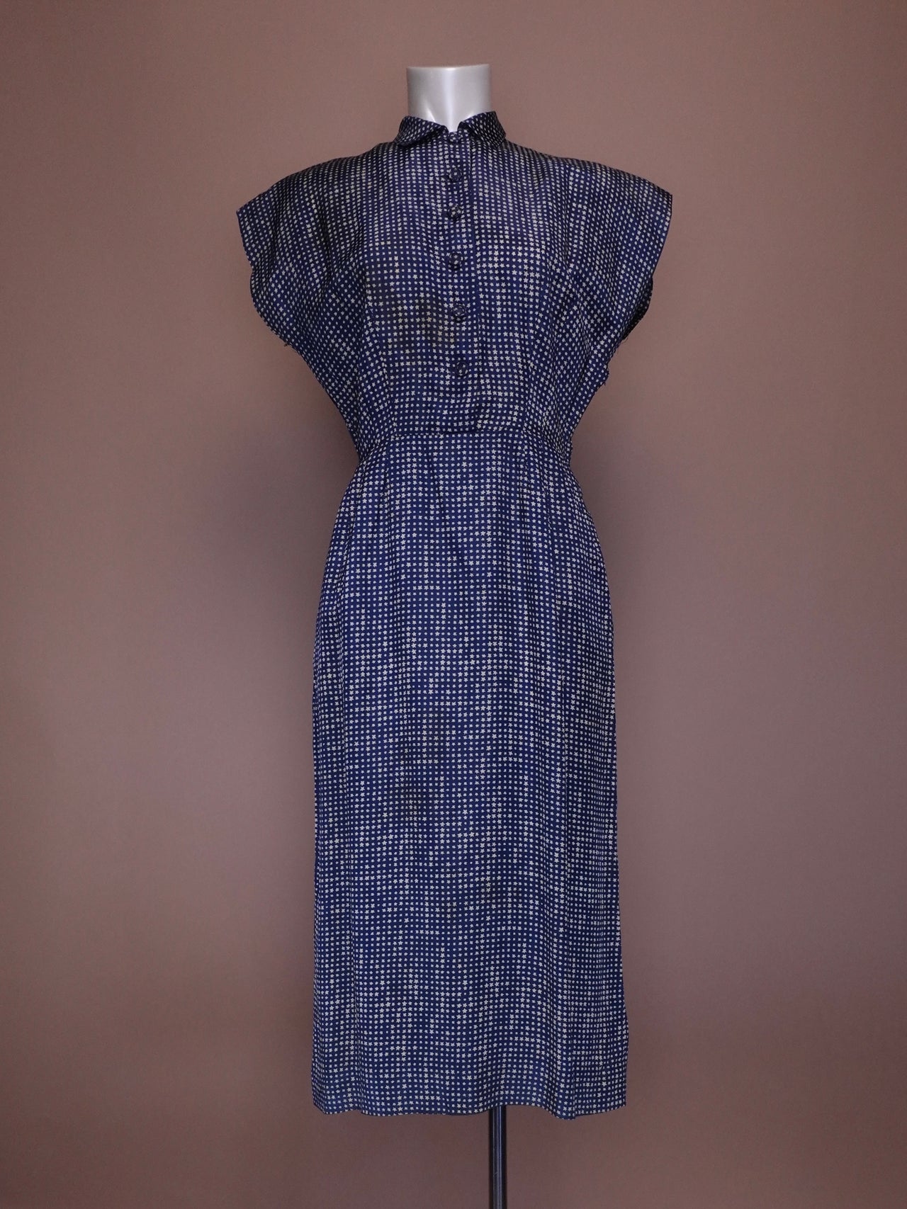 Vintage 1960s - Star Pattern Midi Dress