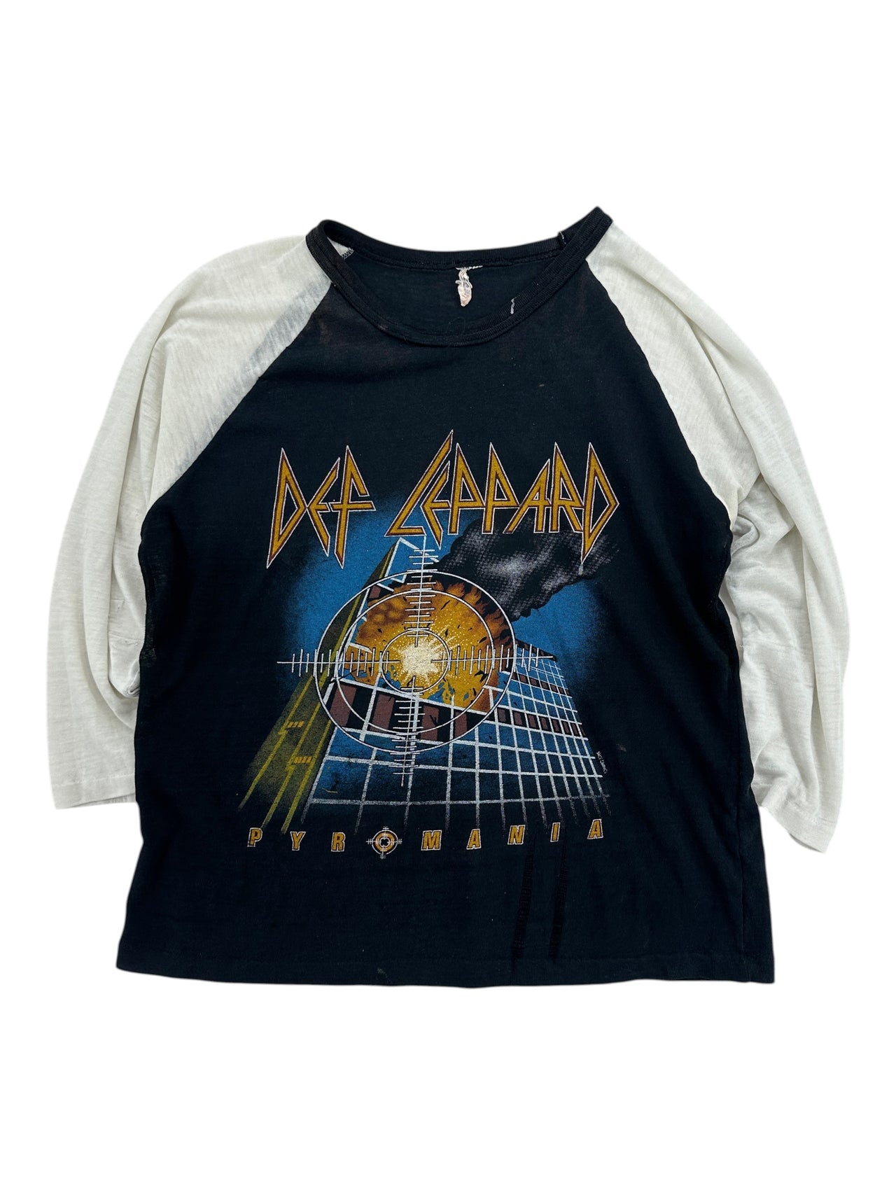 1980s Def Leppard "Pyromania" Raglan Sleeve T-shirt