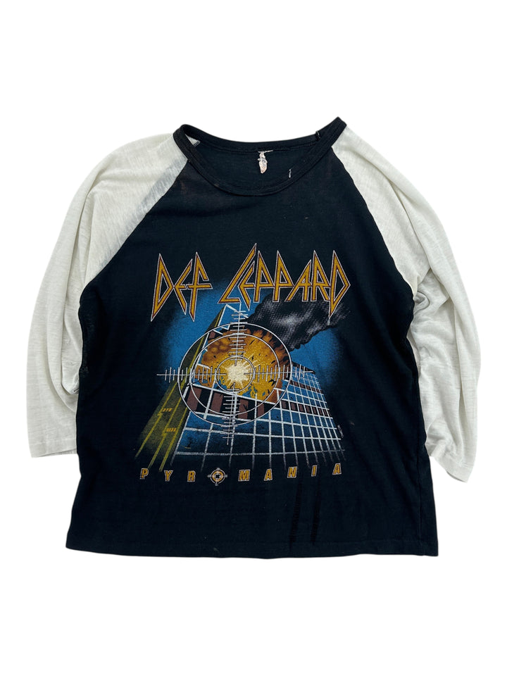 1980s Def Leppard "Pyromania" Raglan Sleeve T-shirt