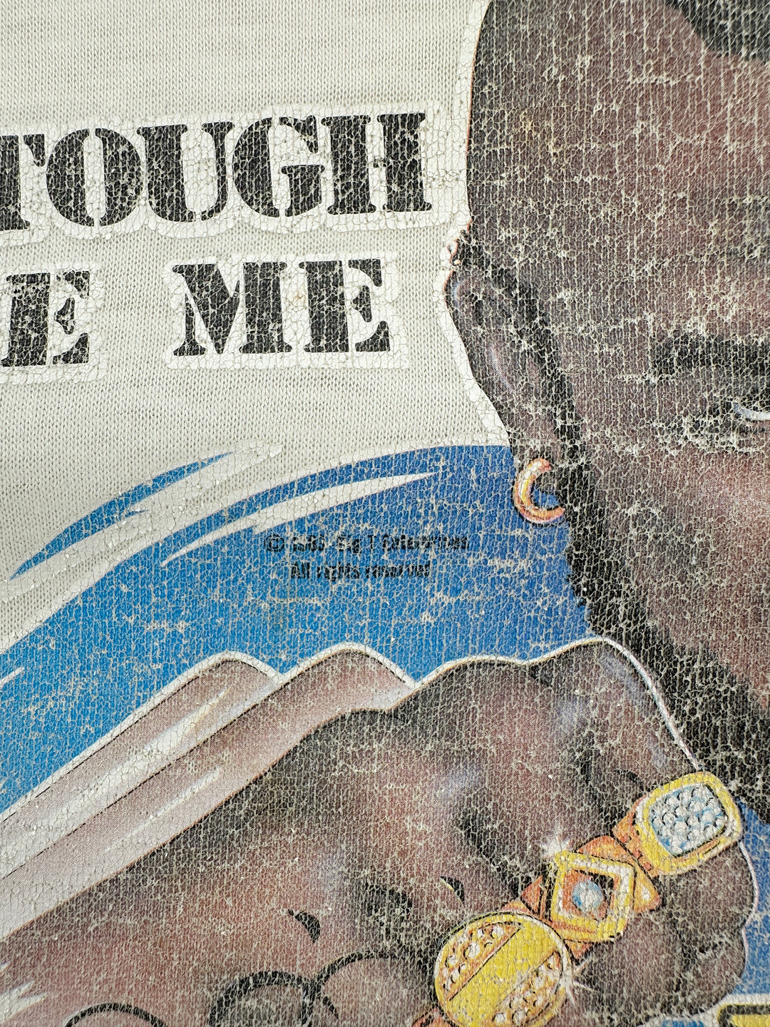 1980s Mr T Be Tough Like Me Raglan T-shirt