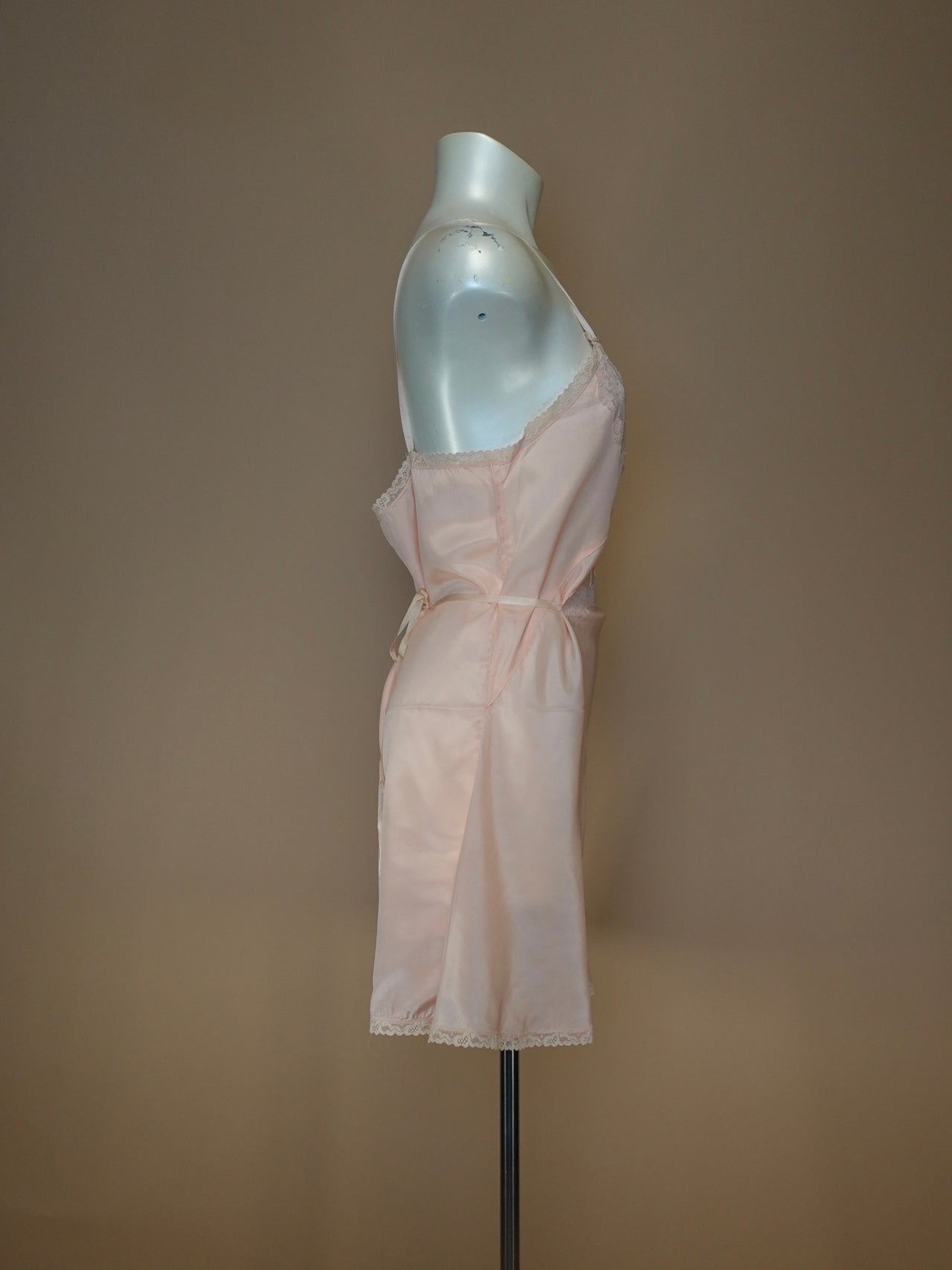 Vintage 1930s - Baby Pink Silk Satin Teddy