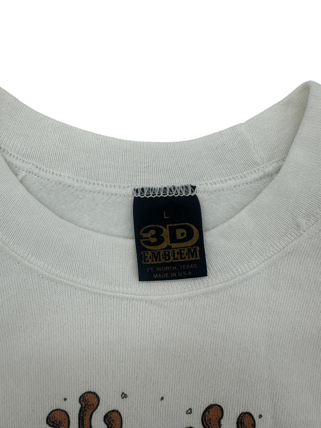 Exile Vintage 1990s Harley Davidson crewneck collar with 3D Emblem tag, size Large, made in USA