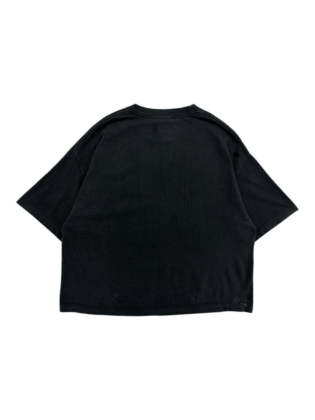Exile Vintage black XL t-shirt, back view of a plain cotton crew neck shirt with short sleeves.