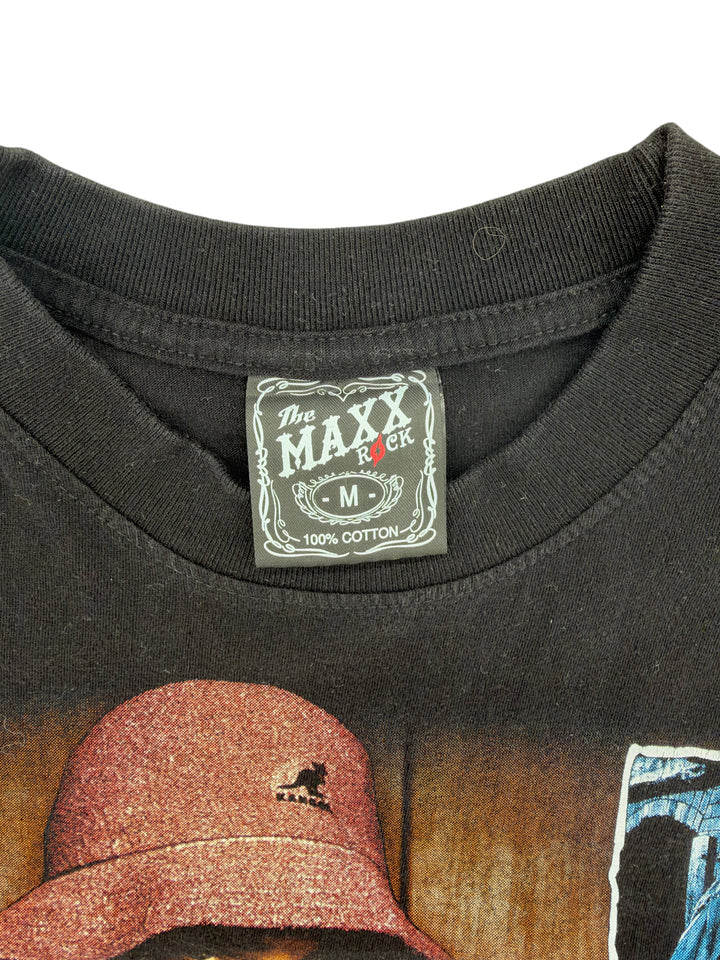 Exile Vintage black 2000s Eminem graphic t-shirt with The Maxx Rock neck label and 100% cotton tag