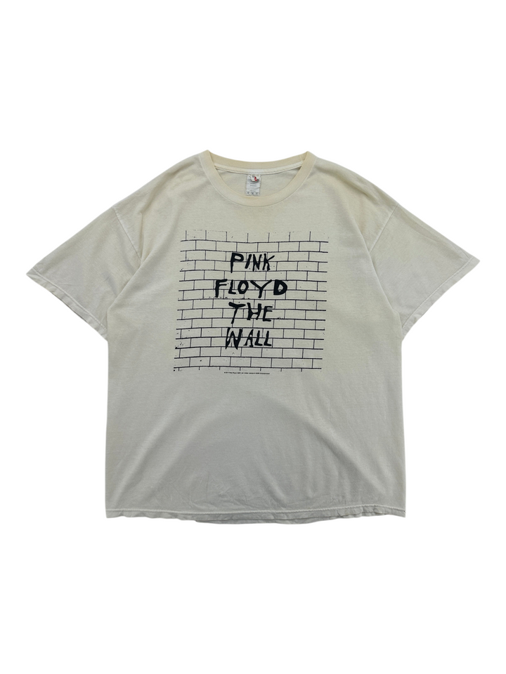 Exile Vintage 2011 Pink Floyd The Wall graphic t-shirt in off-white cotton, size XL with black brick wall print.